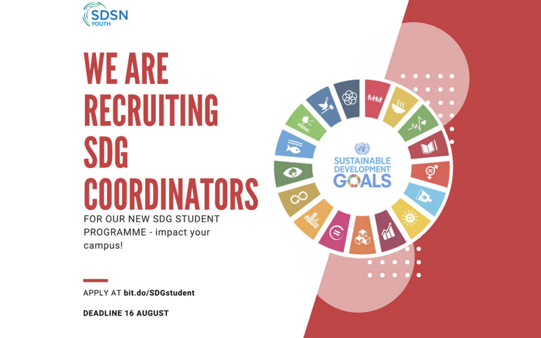 Recruitment of SDG Coordinators – SDSN Hong Kong (Deadline: 16 August)